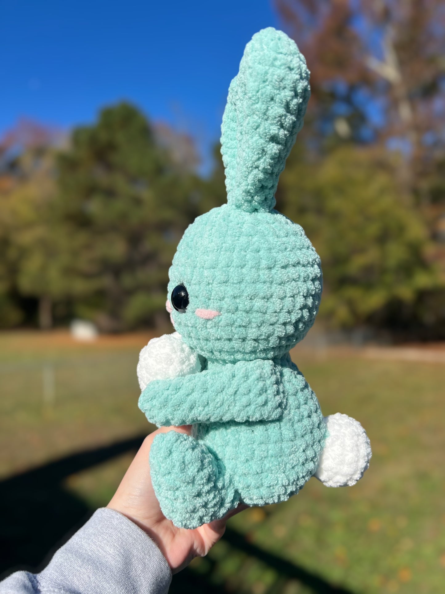 Bunny with Heart Crochet Plushie