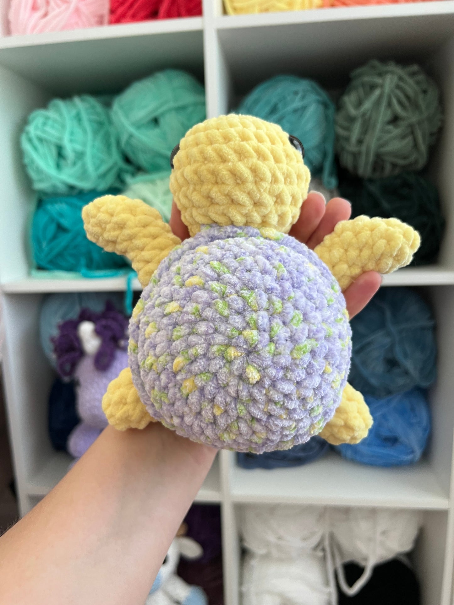 Yellow Floral Turtle